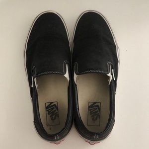 Black slip on vans women’s size 10